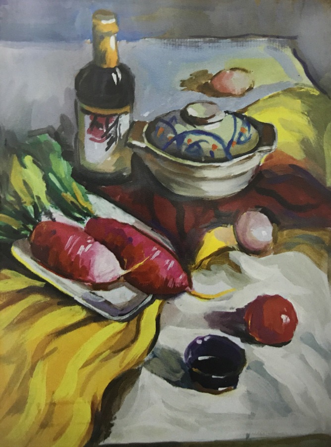 中国美院美术考级水粉画考级六级(中级)示范图例 - 中国美术学院社会