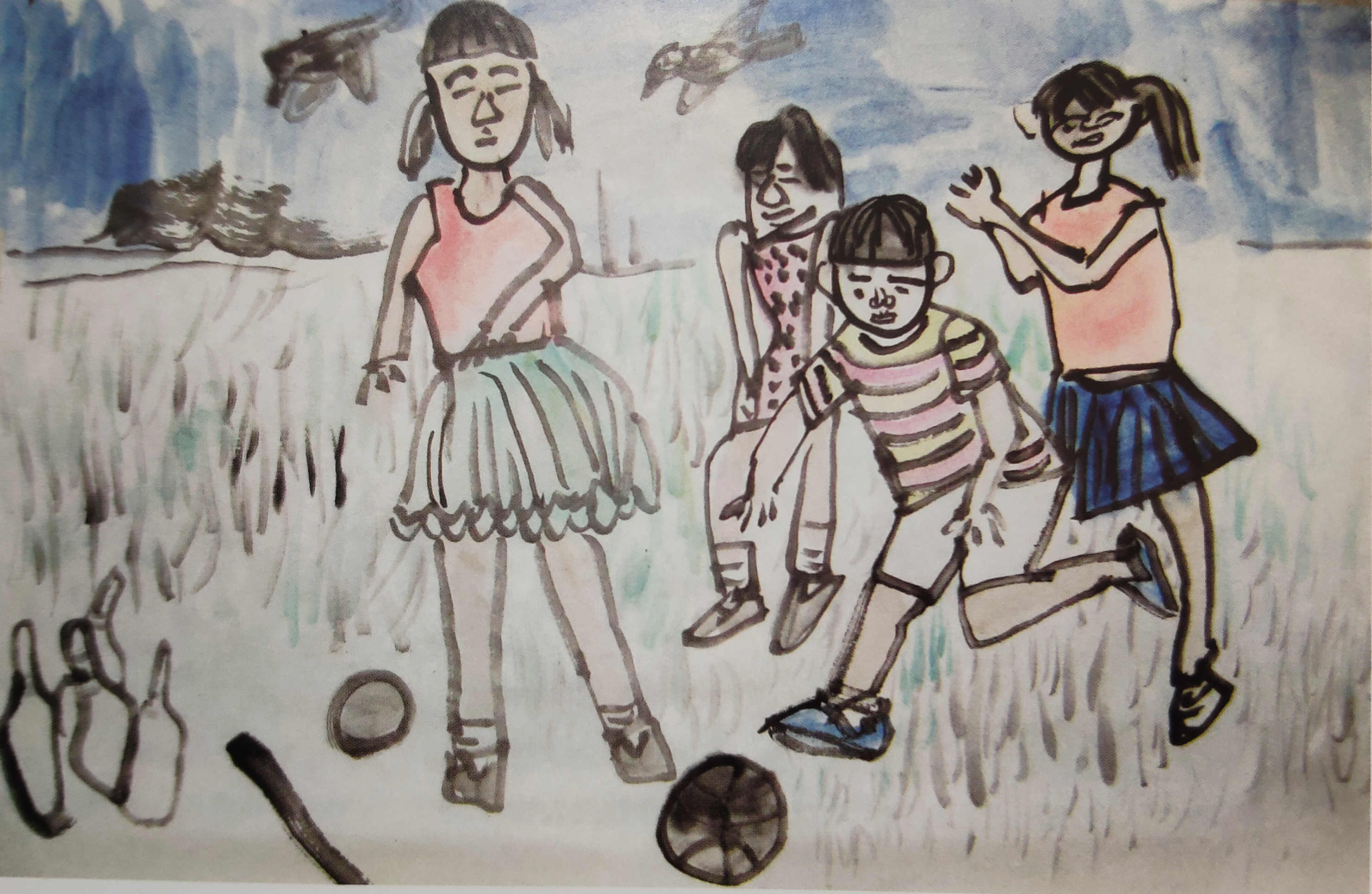 人物画考级二级(初级)示范图例 - 中国美术学院社会美术水平等级考试