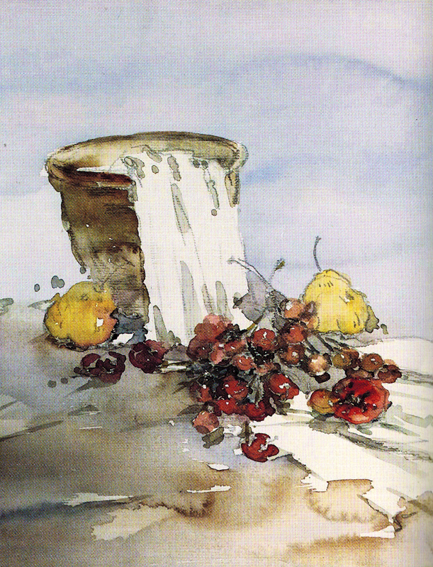 中国美术学院美术考级水彩画考级四级中级示范图例